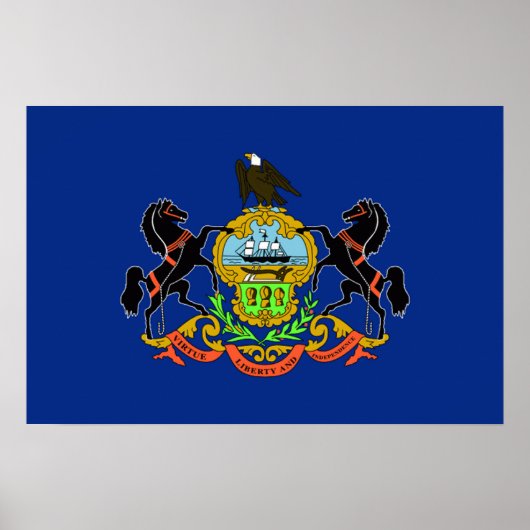 Pennsylvania Flag Poster (Voorkant)