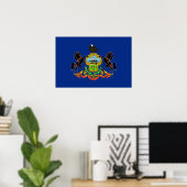 Pennsylvania Flag Poster (Thuiskantoor)