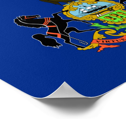 Pennsylvania Flag Poster (Hoek)