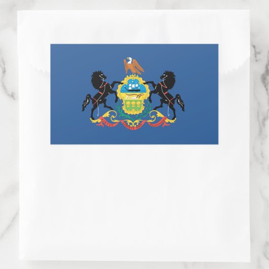Pennsylvania Flag Rechthoekige Sticker (Tas)