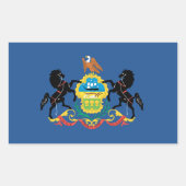Pennsylvania Flag Rechthoekige Sticker (Voorkant)