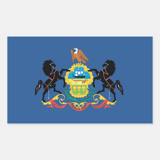 Pennsylvania Flag Rechthoekige Sticker (Voorkant)