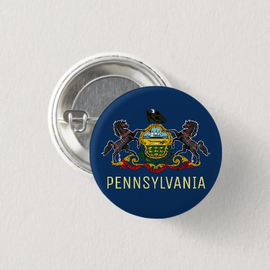 Pennsylvania Flag Ronde Button 3,2 Cm (Voorkant /achterkant)