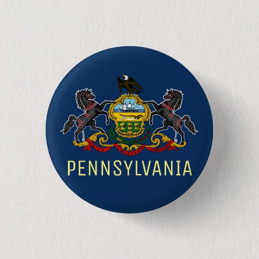 Pennsylvania Flag Ronde Button 3,2 Cm (Voorkant)