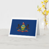 Pennsylvania Flag Wenskaart Kaart (Gele Bloem)