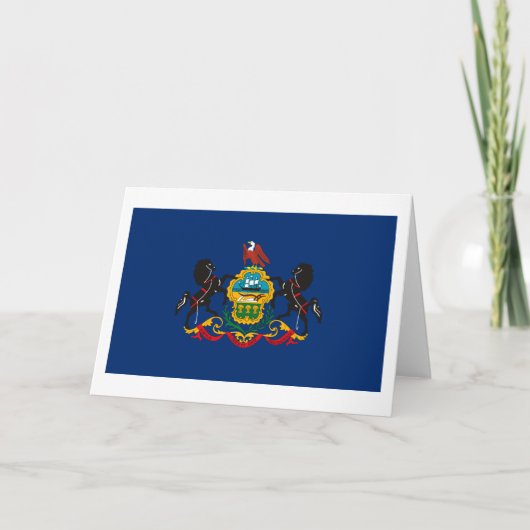Pennsylvania Flag Wenskaart Kaart (Voorkant)