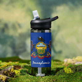 Pennsylvania fles, patriottische Pennsylvania vlag Waterfles