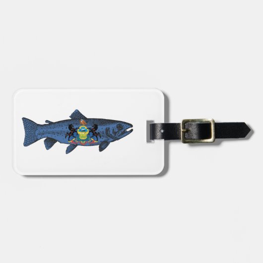 Pennsylvania Forel Visvangst Bagagelabel (Voorkant horizontaal)