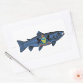 Pennsylvania Forel Visvangst Rechthoekige Sticker (Envelop)