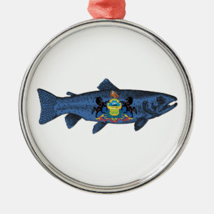 Pennsylvania Forelvisserij Metalen Ornament