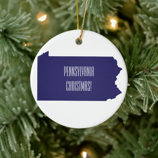 Pennsylvania gepersonaliseerde kerstversiering! keramisch ornament (Boom)