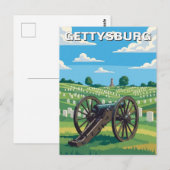 Pennsylvania Gettysburg Reis Briefkaart (Voorkant / Achterkant)