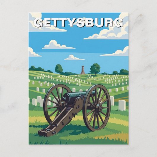 Pennsylvania Gettysburg Reis Briefkaart (Voorkant)