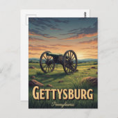 Pennsylvania Gettysburg Travel Briefkaart (Voorkant / Achterkant)