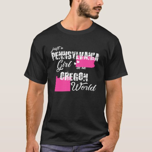 Pennsylvania Gewoon een Pennsylvania meisje in een T-shirt (Voorkant)