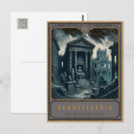 Pennsylvania | Gotische kunst Briefkaart (Voorkant / Achterkant)