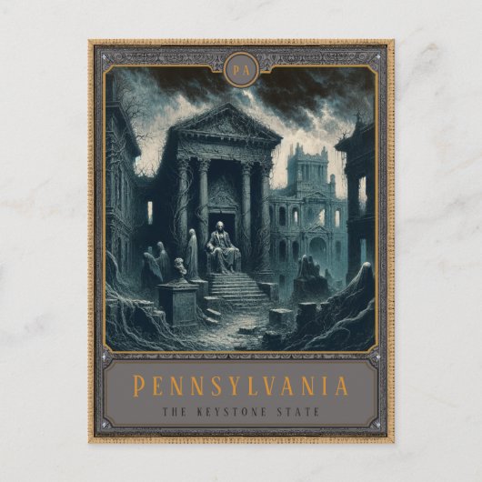 Pennsylvania | Gotische kunst Briefkaart (Voorkant)