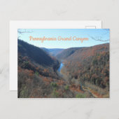 Pennsylvania Grand Canyon Briefkaart Adventure PA (Voorkant / Achterkant)