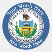 Pennsylvania Great Seal Custom Sticker (Voorkant)