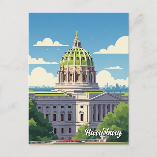 Pennsylvania Harrisburg Reizen Briefkaart (Voorkant)