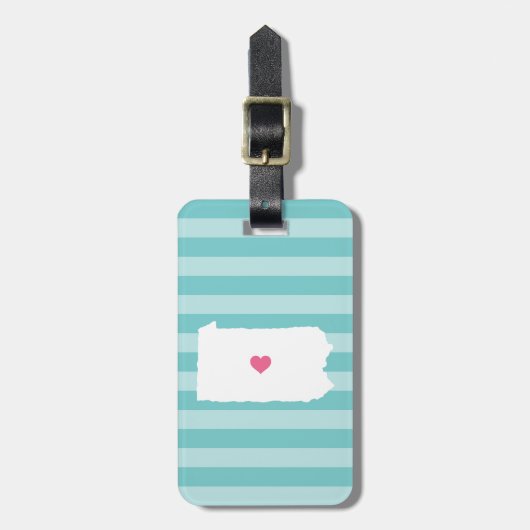 Pennsylvania Heart | thuisstaat Bagagelabel (Voorkant verticaal)