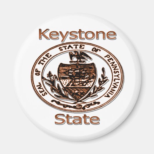 Pennsylvania het Keystone State Seal Magneet (Voorkant)