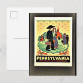 Pennsylvania, het kleine rode schoolhuis briefkaart (Voorkant / Achterkant)