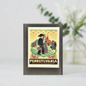 Pennsylvania, het kleine rode schoolhuis briefkaart (Staand voorkant)