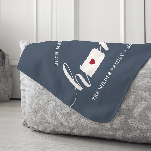 Pennsylvania Home Staat Gepersonaliseerd Sherpa Deken