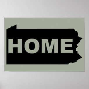 Pennsylvania Home weg van State T-Shirt Poster