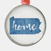 Pennsylvania Home Wood Grain Metalen Ornament (Voorkant)