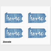 Pennsylvania Home Wood Grain Rechthoekige Sticker (Vel)