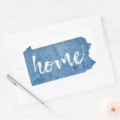 Pennsylvania Home Wood Grain Rechthoekige Sticker (Envelop)
