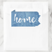 Pennsylvania Huis Houtnerf Rechthoekige Sticker (Tas)
