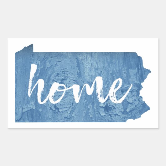 Pennsylvania Huis Houtnerf Rechthoekige Sticker (Voorkant)