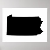 Pennsylvania in Black en White Poster (Voorkant)
