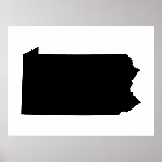Pennsylvania in Black en White Poster (Voorkant)