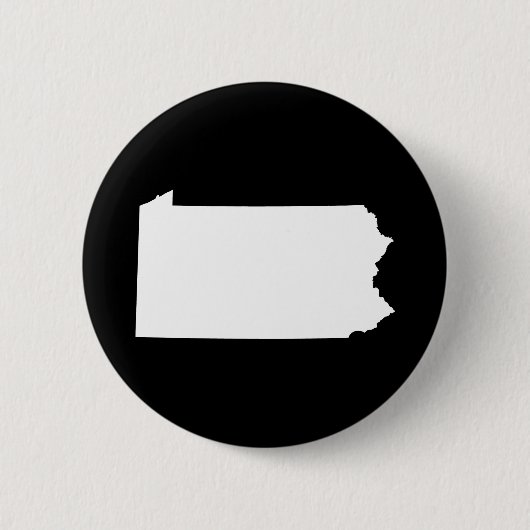 Pennsylvania in wit en zwart ronde button 5,7 cm (Voorkant)