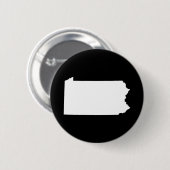 Pennsylvania in wit en zwart ronde button 5,7 cm (Voorkant /achterkant)