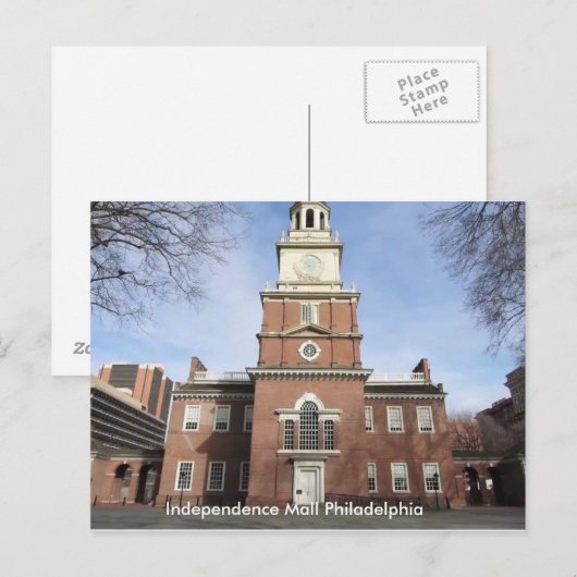 Pennsylvania Independence Mall Philadelphia Briefkaart (Voorkant / Achterkant)