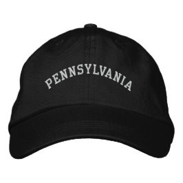 Pennsylvania Ingeborduurd instelbaar Pet zwart