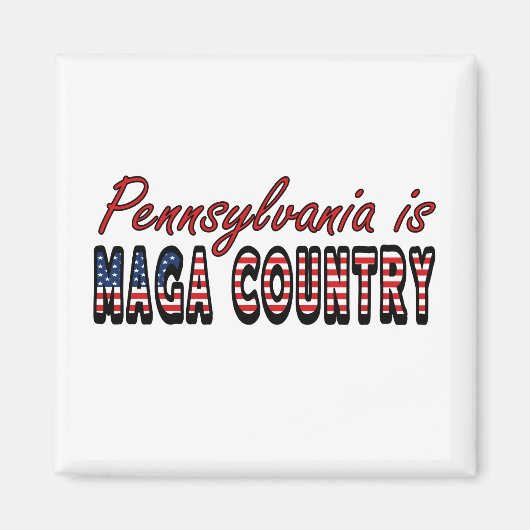 Pennsylvania is MAGA land Trump Trucker hoed Magneet (Voorkant)