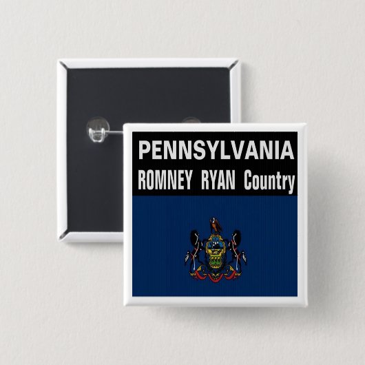 PENNSYLVANIA is Romney Ryan Country Button (Voorkant /achterkant)