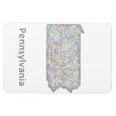 Pennsylvania-kaart Magneet (Horizontaal)