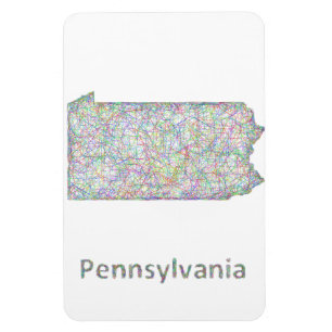 Pennsylvania-kaart Magneet
