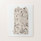 Pennsylvania  kaart met Afbeelding Legpuzzel (Verticaal)