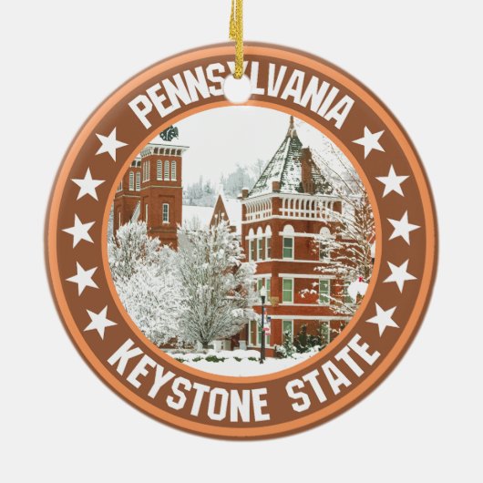 Pennsylvania Keramisch Ornament (Achterkant)