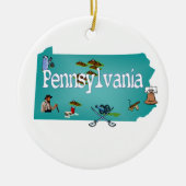 Pennsylvania kerstboomversiering keramisch ornament (Voorkant)