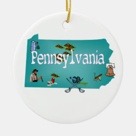 Pennsylvania kerstboomversiering keramisch ornament