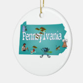 Pennsylvania kerstboomversiering keramisch ornament (Links)